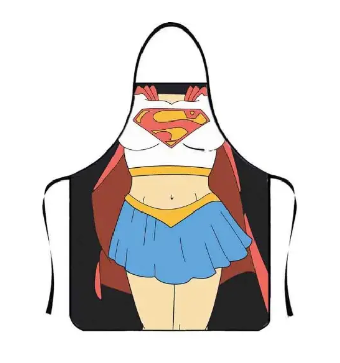 Фартук с приколом Супер девушка 75х60 см Разноцветный (50019)