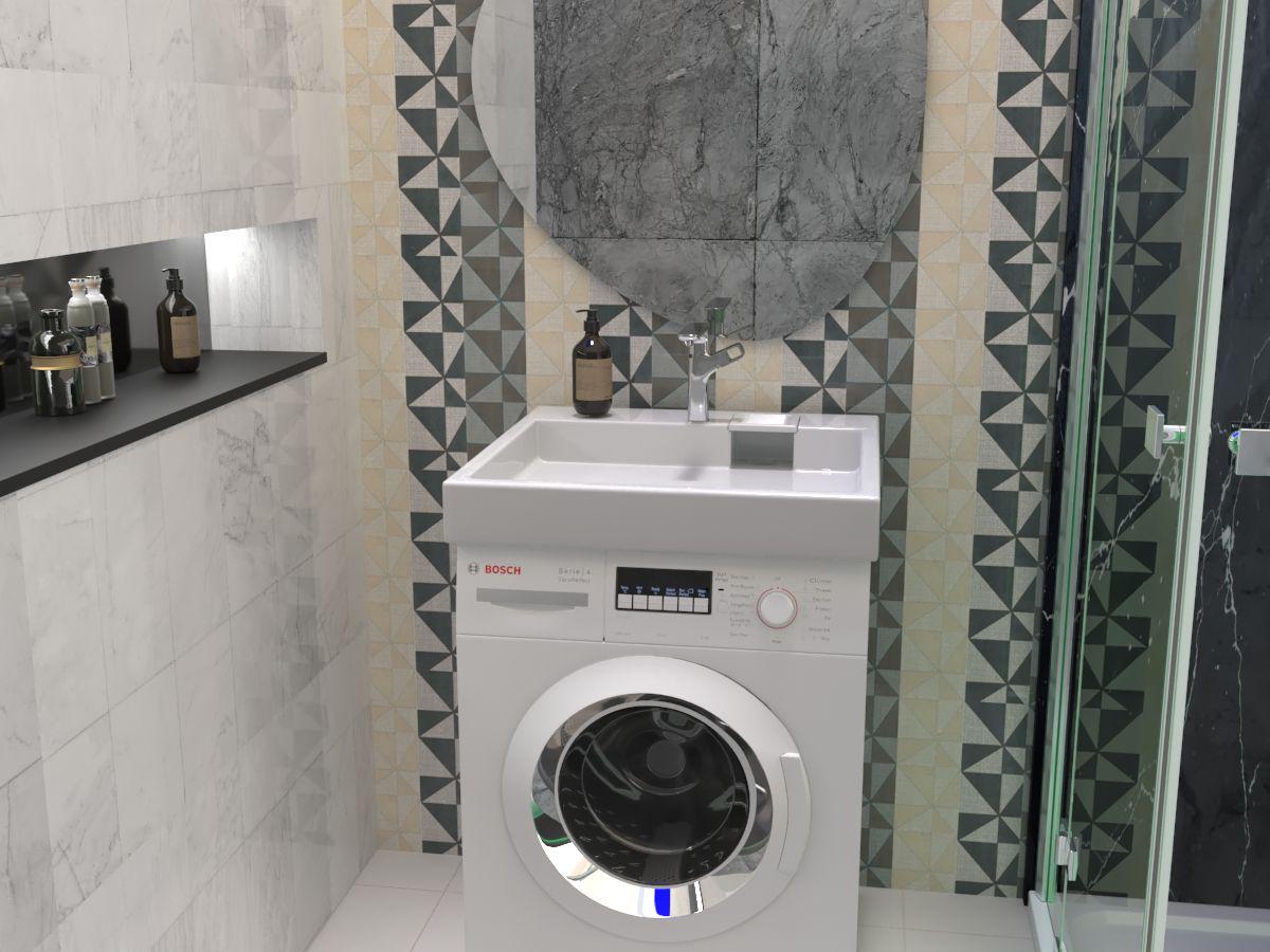 Умивальник акриловий на пральну машину Redokss San DEYMOS 60x60 см - фото 2