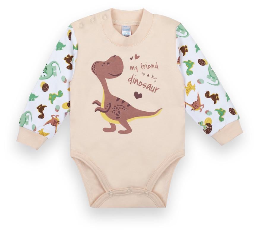 Боди-полукомбинезон для мальчика Gabbi BD-20-21-1 Зооленд 62 см Бежевый (12359)