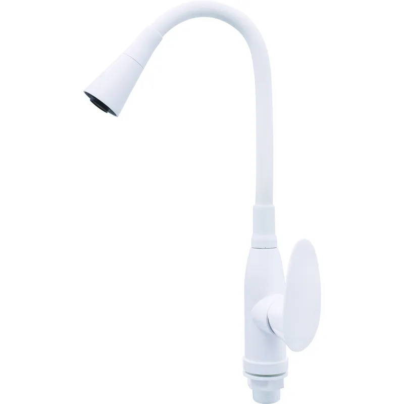 Змішувач для кухні PLAMIX CEZAR-011-B із гнучким виливом високий одноважільний пластик (b-PM0718)