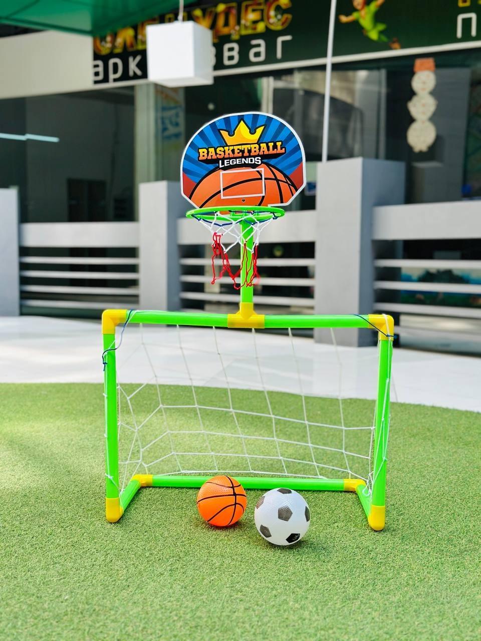 Футбольные ворота детские с баскетбольным кольцом/мячем/насосом (2656933744) - фото 5 Футбольные ворота детские с баскетбольным кольцом/мячем/насосом (2656933744) - фото 5