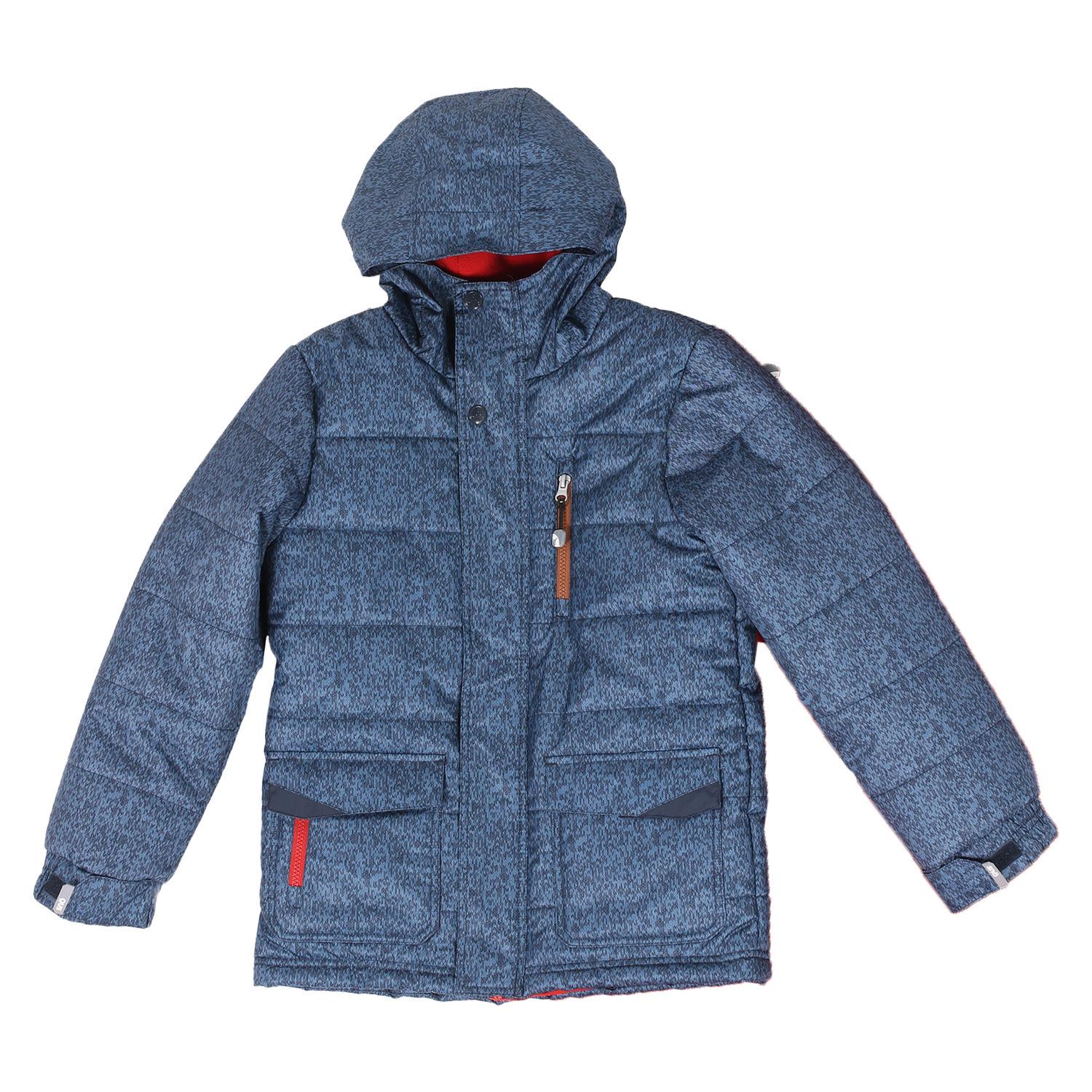 Куртка детская зимняя SNO F18J313 для мальчика 134-140 см Серый/Синий/Красный (F18J313-Bluenight-8)