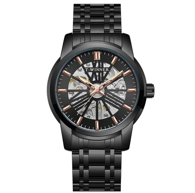 Часы наручные мужские Winner Madrid Black (1128)