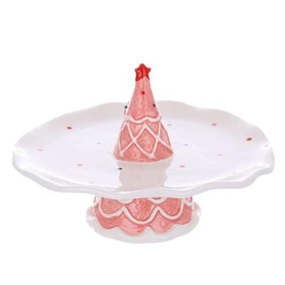 Подставка керамическая для пирожных Елка 21,5 см (33688)