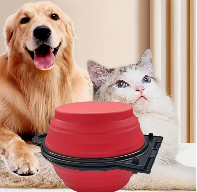 Миска для домашних животных складная двойная для корма и воды портативная силиконовая (2005) - фото 5 Миска для домашних животных складная двойная для корма и воды портативная силиконовая (2005) - фото 5