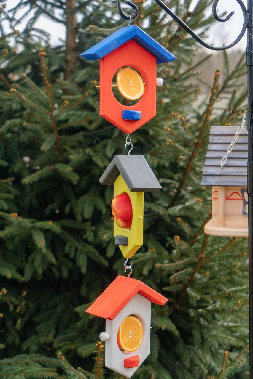 Кормушка для птиц Экзотик из древесины Белый 250х160х70 мм 90 мм - фото 3 Кормушка для птиц Экзотик из древесины Белый 250х160х70 мм 90 мм - фото 3