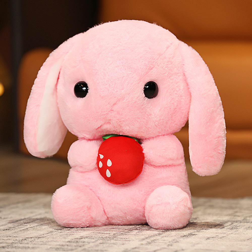 М'яка іграшка Кролик з полуничкою 22 см Рожевий (NR0187_2) - фото 2 М'яка іграшка Кролик з полуничкою 22 см Рожевий (NR0187_2) - фото 2
