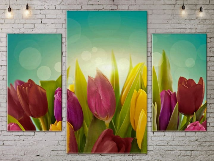 Картина модульная ArtStar Тюльпаны ADFL0087 120х180 см 3 части
