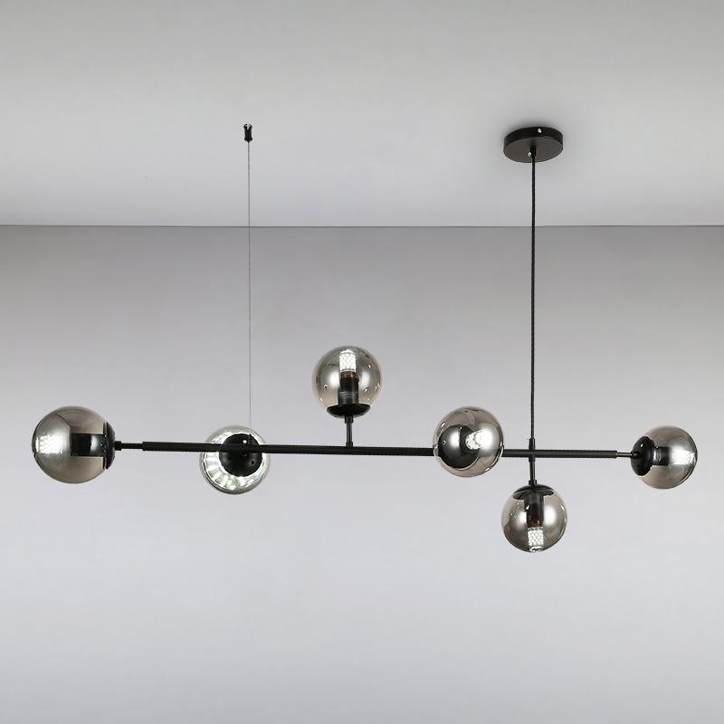 Люстра подвесная молекула Light House LS-14649-6 BK+BK на шесть ламп Черный