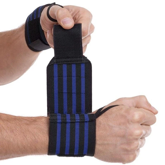 Бинты кистовые для жима STRENGTH WRIST WRAPS Zelart TA-4861 Синий