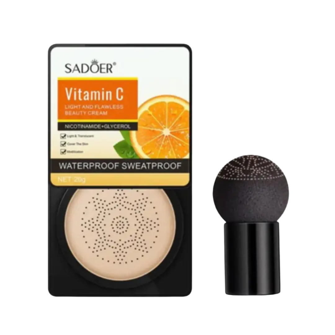 Кушон для обличчя Sadoer Vitamine C Light and Flawless Beauty Cushion 20 мл Cream 01 - Бежевий світлий (27302162)