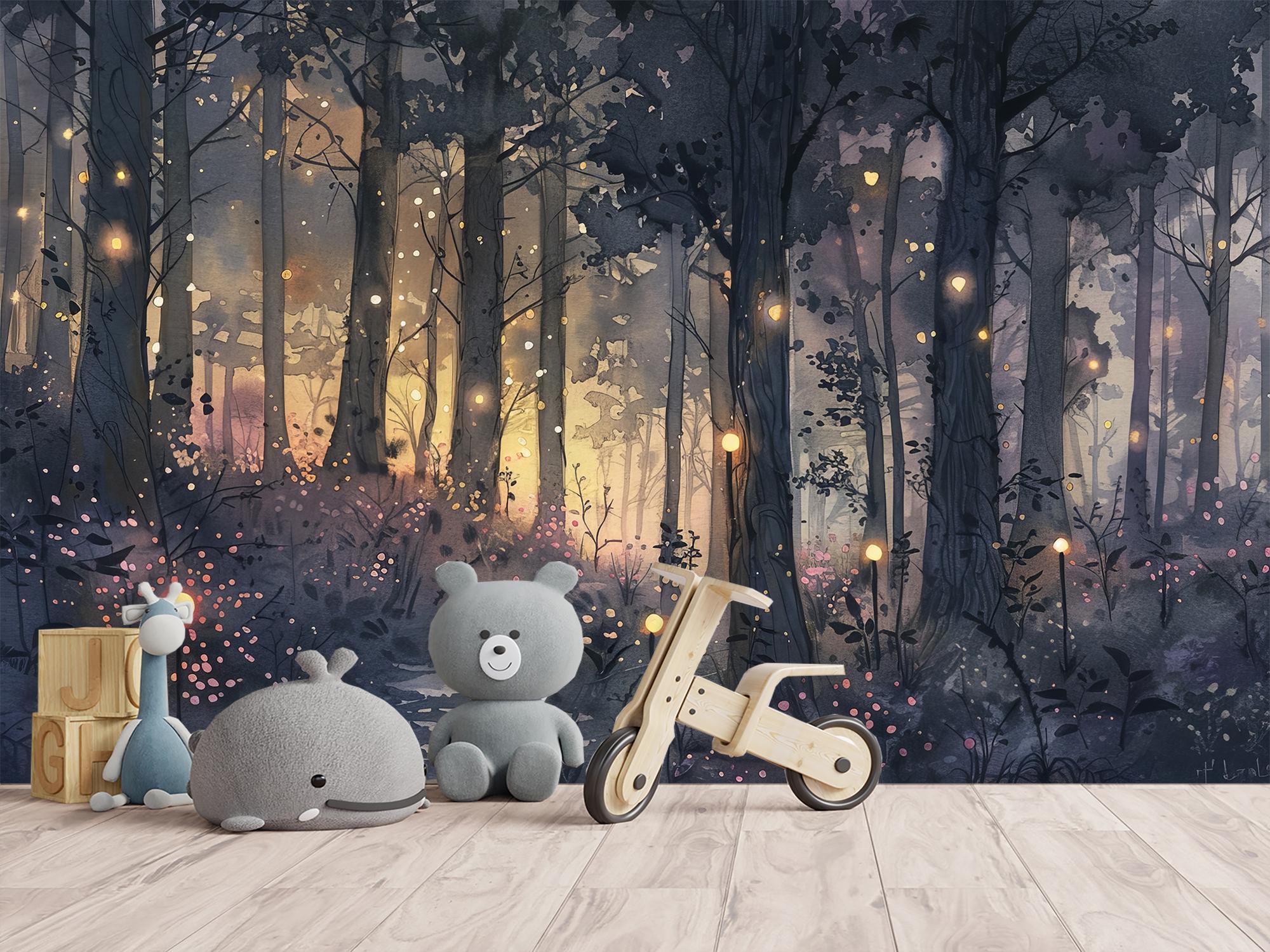 Фотообои флизелиновые Upstream Волшебный лес в сиянии 180х120 см (S5KID-072/2) - фото 3 Фотообои флизелиновые Upstream Волшебный лес в сиянии 180х120 см (S5KID-072/2) - фото 3