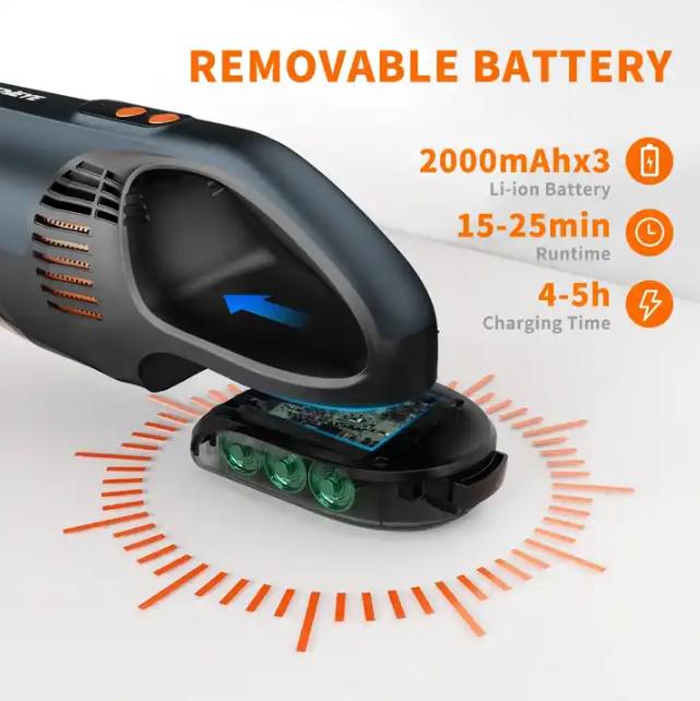 Автопылесос аккумуляторный THIEYE Vacuum Cleaner VacKit2 6000mAh 100W 10000pa - фото 8