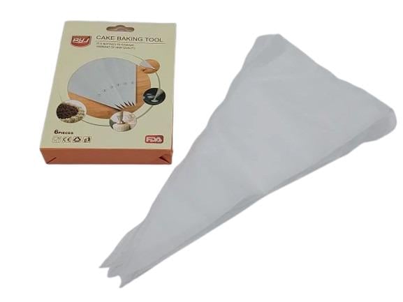 Мішок кондитерський силіконовий багаторазовий для крему 6 шт. L 34 см W 17 см (17890)