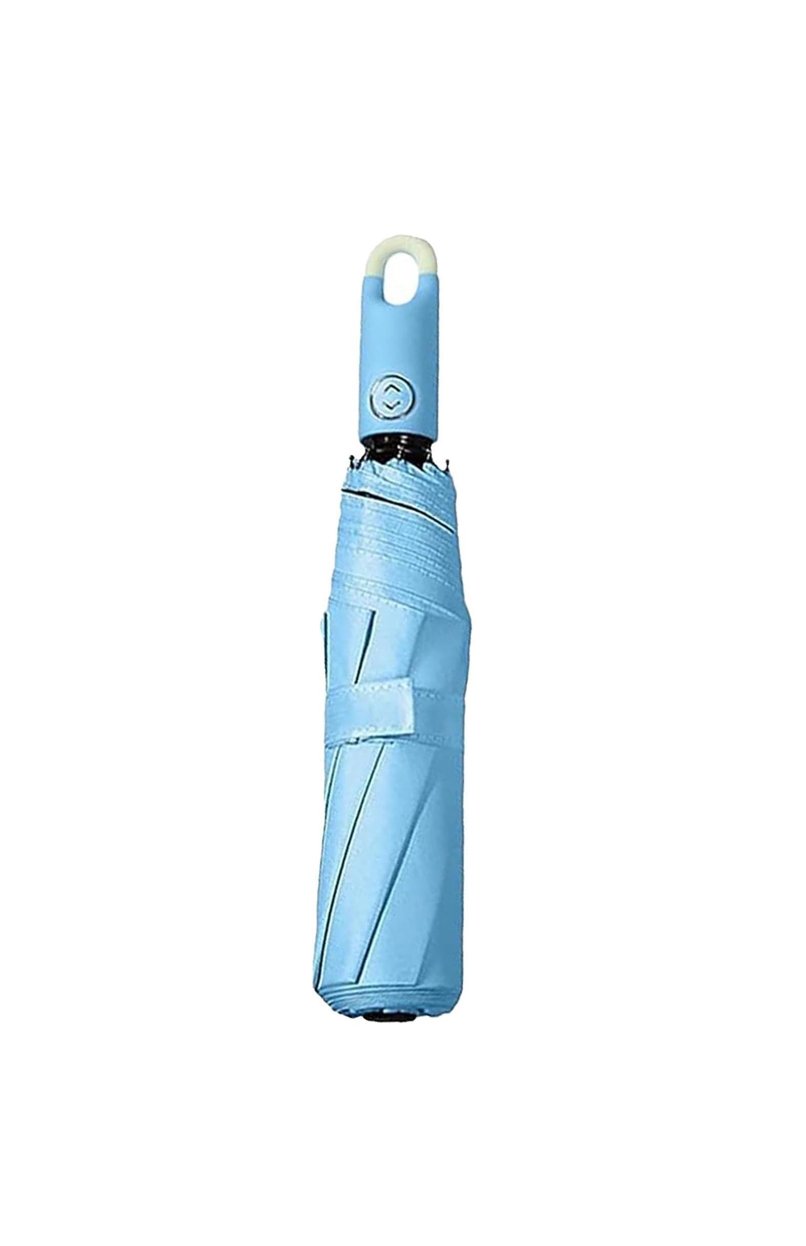 Зонтик складной автомат Pastel 8 спиц купол 100 см Blue - фото 8