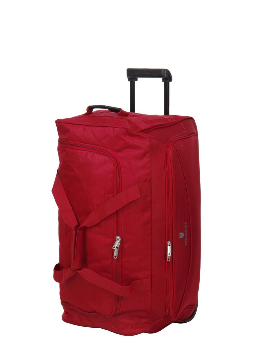 Дорожная сумка на колесах средняя Worldline M 65x32x34 70 л 2,2 кг Красный (898-65)
