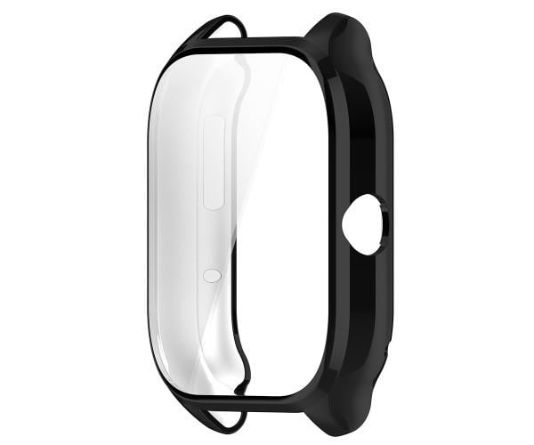 Чехол силиконовый для Amazfit GTS 4 с защитой на экран Черный