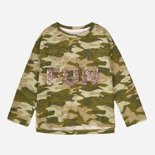 Лонгслів дитячий для дівчинки Minoti 98-104 см Зелений (0255)