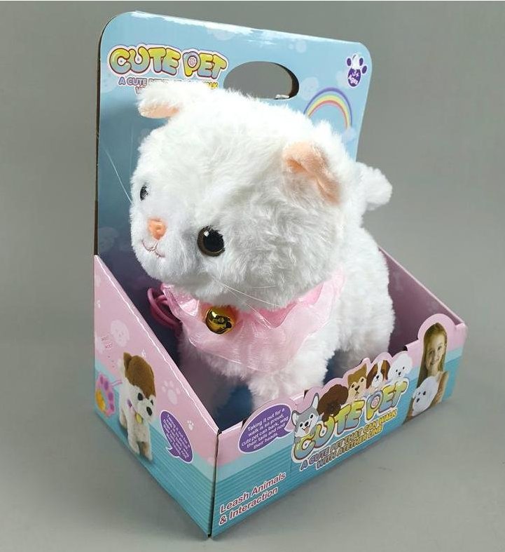 Улюбленець 933-130 E Кошеня/ходить/нявкає/рухає хвостиком/на батарейках/повідець-пульт керування в коробці