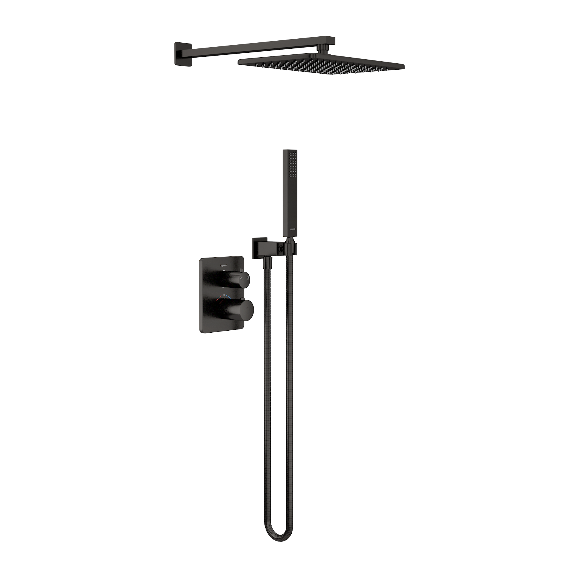 Душевая система Imprese Grafiky с термостатом латунь Черный (ZMK0424070482)