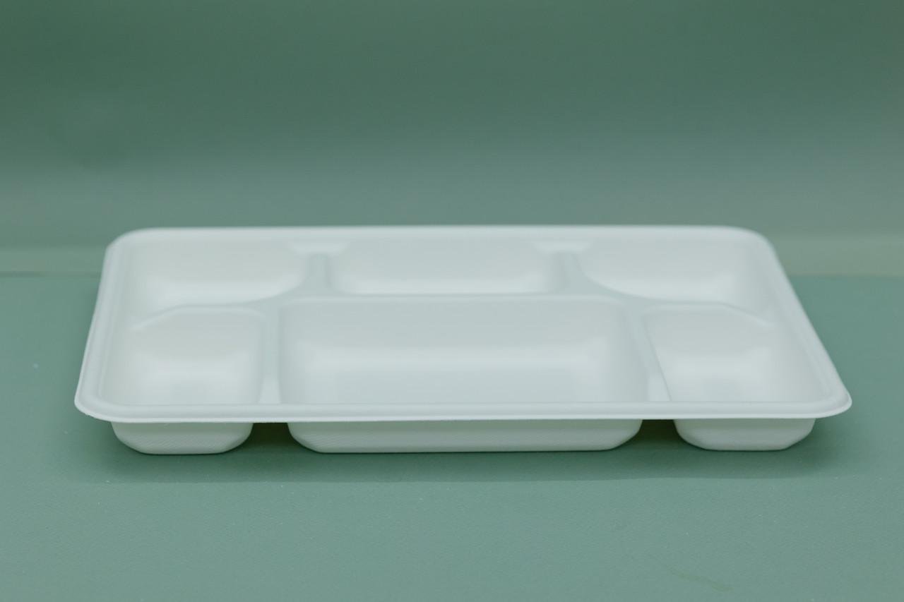 Одноразовый поднос с 6 отделениями 36х24,3 см 125 шт.