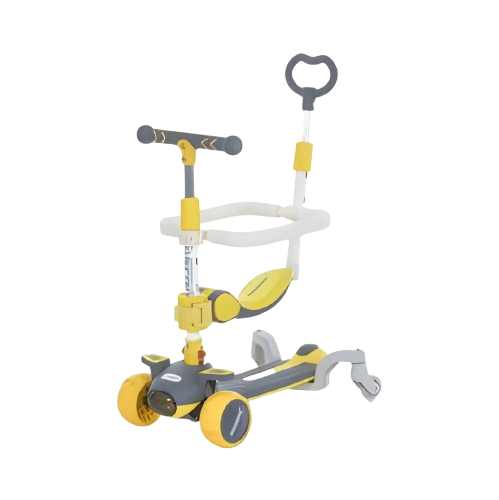 Самокат JR 3-114-03 5в1 Желтый - фото 1