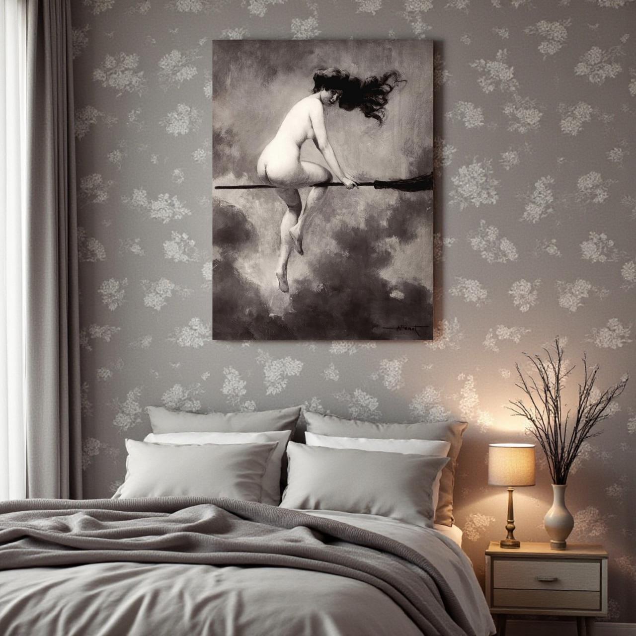 Картина Студия Дерева Ольха Ведьма на метле 50х38 см (2852663086)