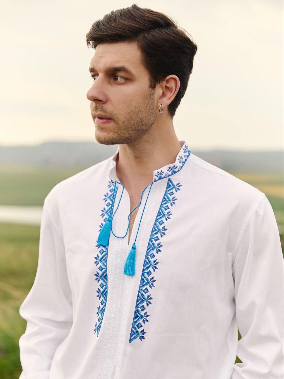 Вышиванка мужская р. 56 Белый (359) - фото 2 Вышиванка мужская р. 56 Белый (359) - фото 2