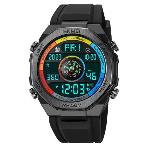 Часы наручные мужские Skmei 2209CKBK Colorful Compass Black (597970)