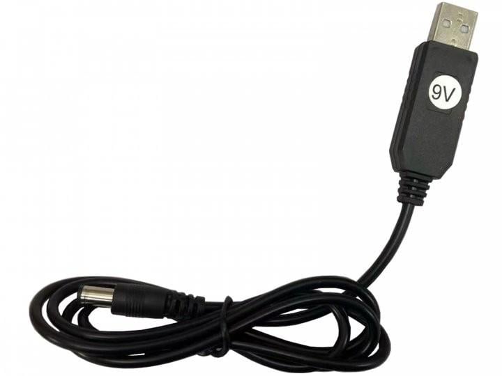 Кабель живлення USB to DC 5,5х2,5 мм 9 В 1 A 1 м Чорний - фото 1