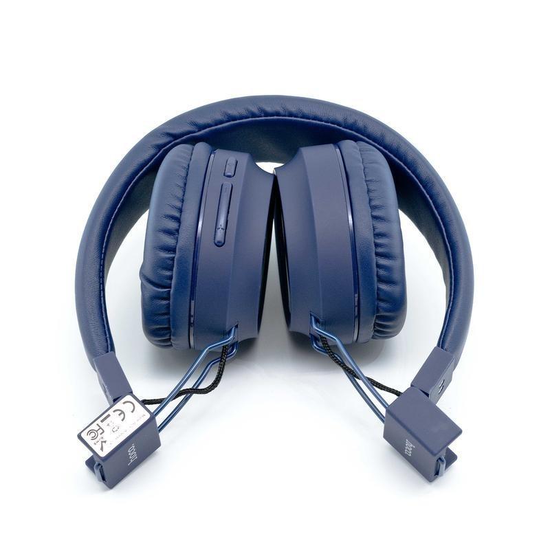 Наушники Hoco W25 Bluetooth накладные с микрофоном Blue - фото 6