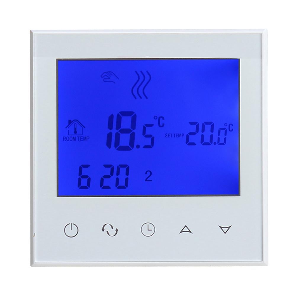 Терморегулятор для теплої підлоги EcoTerm SN програмований White (ECOSN)