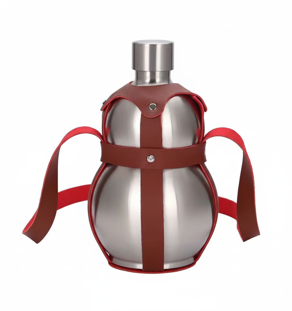 Пляшка з нержавіючої сталі 304 у формі винного гарбуза 1,5 л (2707792201) Пляшка з нержавіючої сталі 304 у формі винного гарбуза 1,5 л (2707792201)