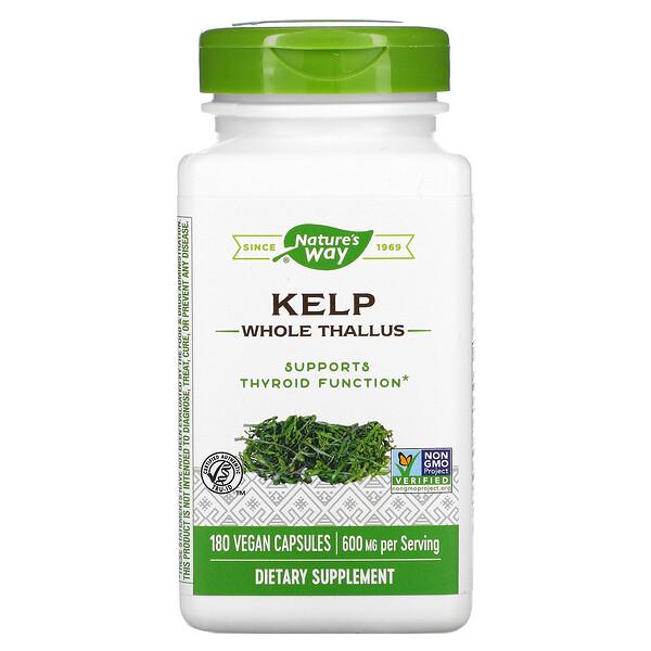 Ламинария Nature's Way Kelp Whole Thallus 600 mg 180 Vegan Capsules