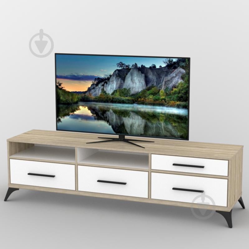 Тумба під телевізор Тиса ТВ-392 Дуб сонмоа Білий