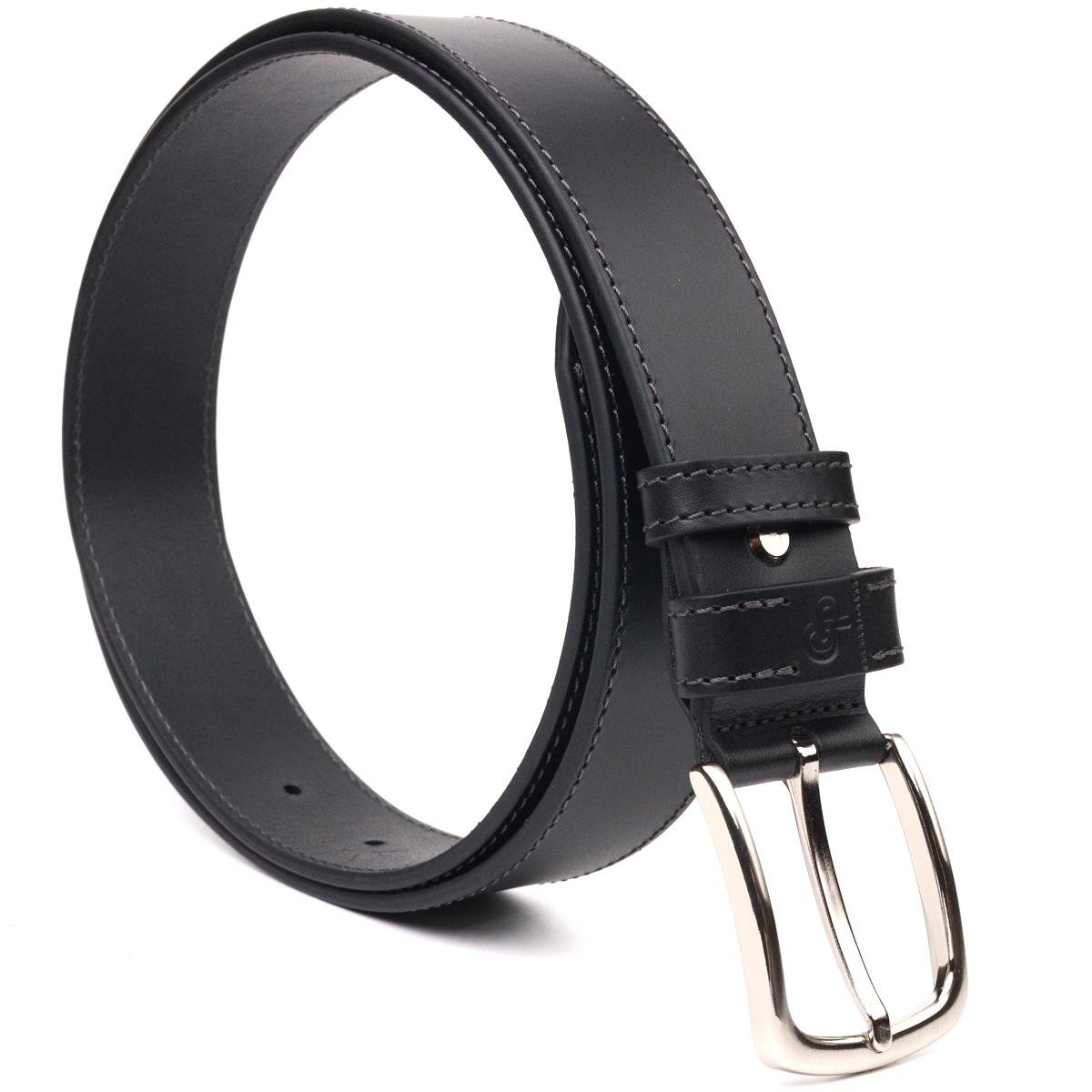 Ремень мужской кожаный Grande Pelle Leather Belt 21464 Черный - фото 2