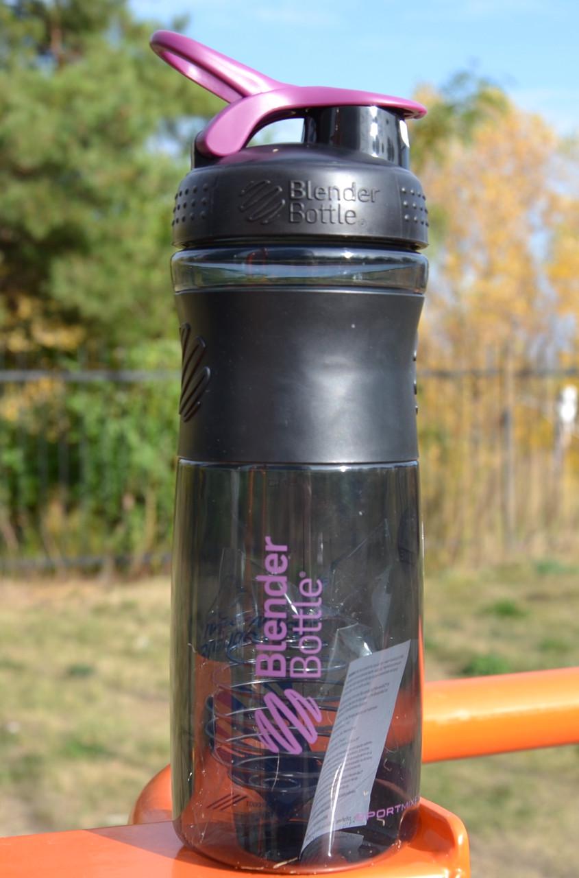 Шейкер спортивный BlenderBottle SportMixer 28oz 820 ml Black/Plum - фото 7