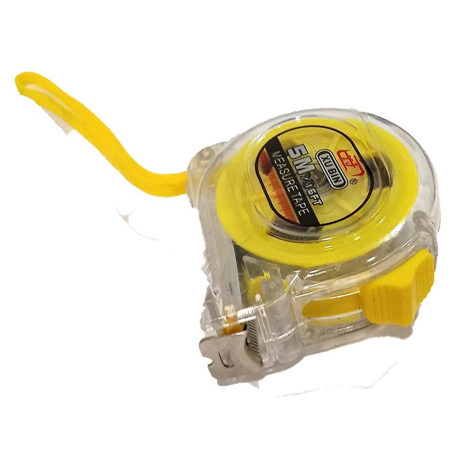 Рулетка с фиксатором 5 м Прозрачный (R32182-5)