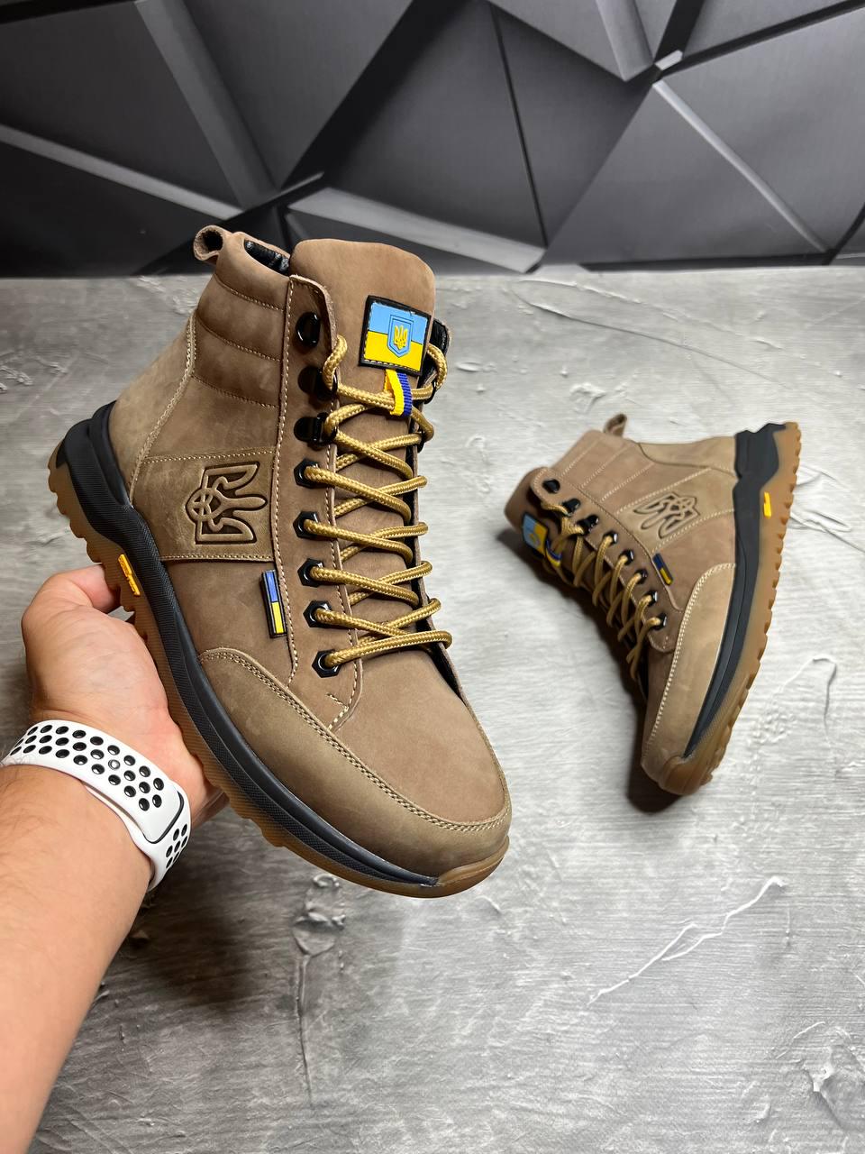 Берці зимові чоловічі з хутром та гербом р. 42 Койот - фото 2 Берці зимові чоловічі з хутром та гербом р. 42 Койот - фото 2