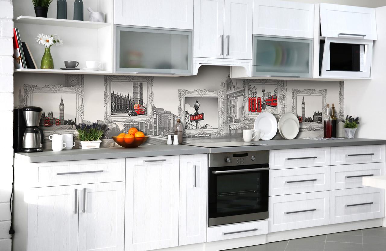 Кухонный фартук Лондон картины город из самоклеющейся виниловой пленки 65х250 см Серый Кухонный фартук Лондон картины город из самоклеющейся виниловой пленки 65х250 см Серый