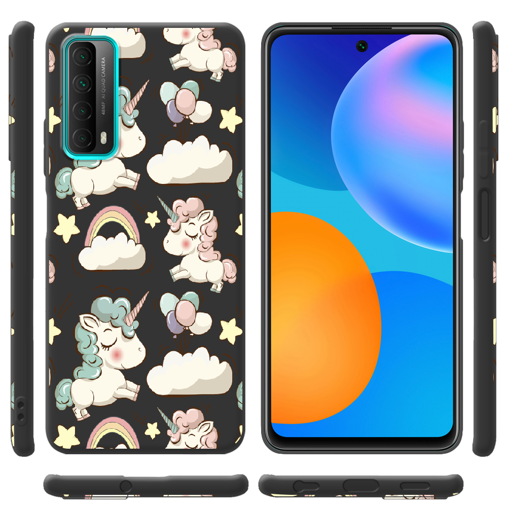 Чехол Boxface Huawei P Smart 2021 Unicorns Черный силикон (41133-cc2-41604) - фото 2