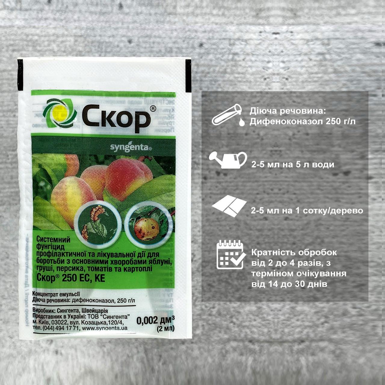 Фунгицид Syngenta Скор 2 мл (91) - фото 2 Фунгицид Syngenta Скор 2 мл (91) - фото 2
