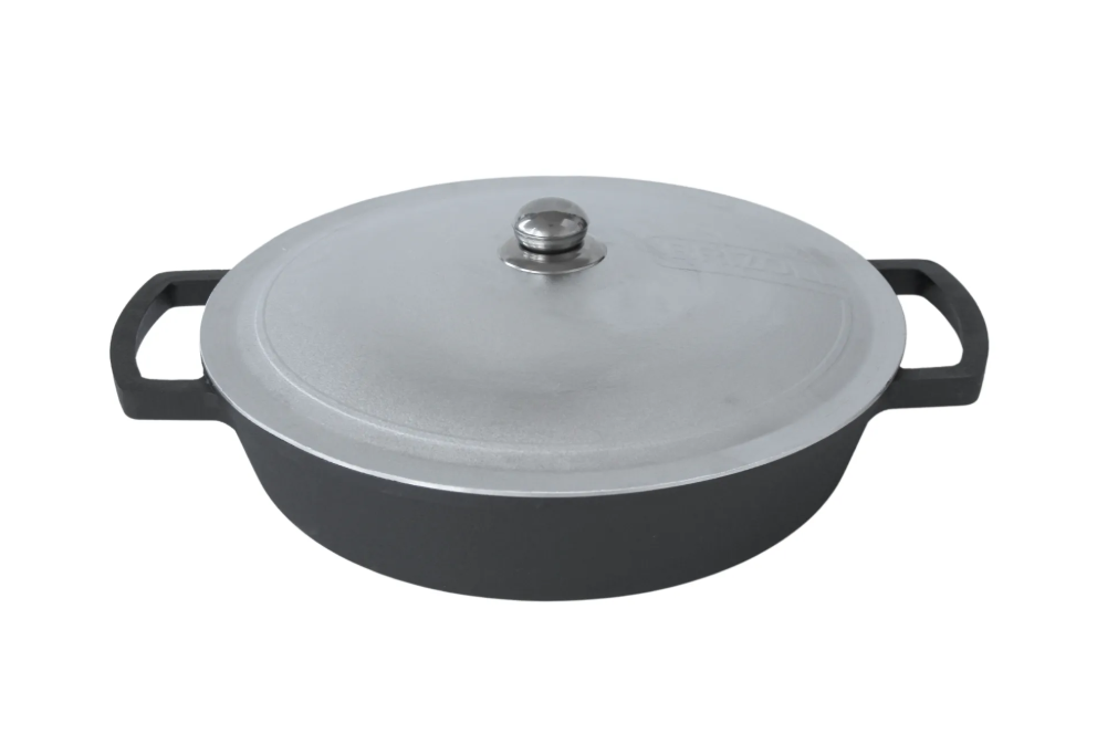 Жаровня чавунна Brizoll з алюмінієвою кришкою 360х80 мм (24380549) - фото 3 Жаровня чавунна Brizoll з алюмінієвою кришкою 360х80 мм (24380549) - фото 3