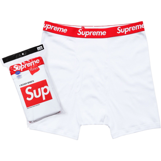 Трусы-боксеры SUPREME Hanes Boxer Briefs M 4 шт. Белый (14602105)