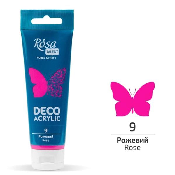 Акрилова фарба для декору ROSA Talent 9 75 мл Рожевий матовий (322209) - фото 1 Акрилова фарба для декору ROSA Talent 9 75 мл Рожевий матовий (322209) - фото 1