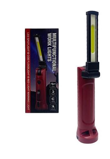 Фонарь Worklight-71-XPE+COB Li-Ion поворот 180°+180° зажим крюк магнит ЗУ Type-C White/Red (2245501084)