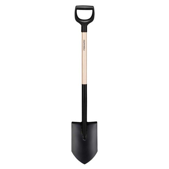 Лопата с деревянной ручкой Fiskars Solid (1066721)