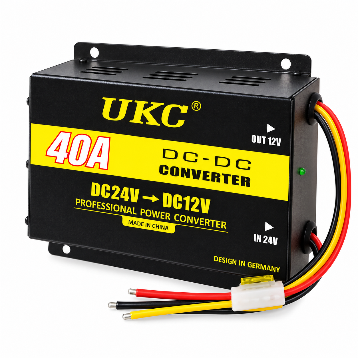 Преобразователь напряжения DC-DC 24V на 12V 40A автомобильный понижающий конвертер для электрооборудования (20112671)