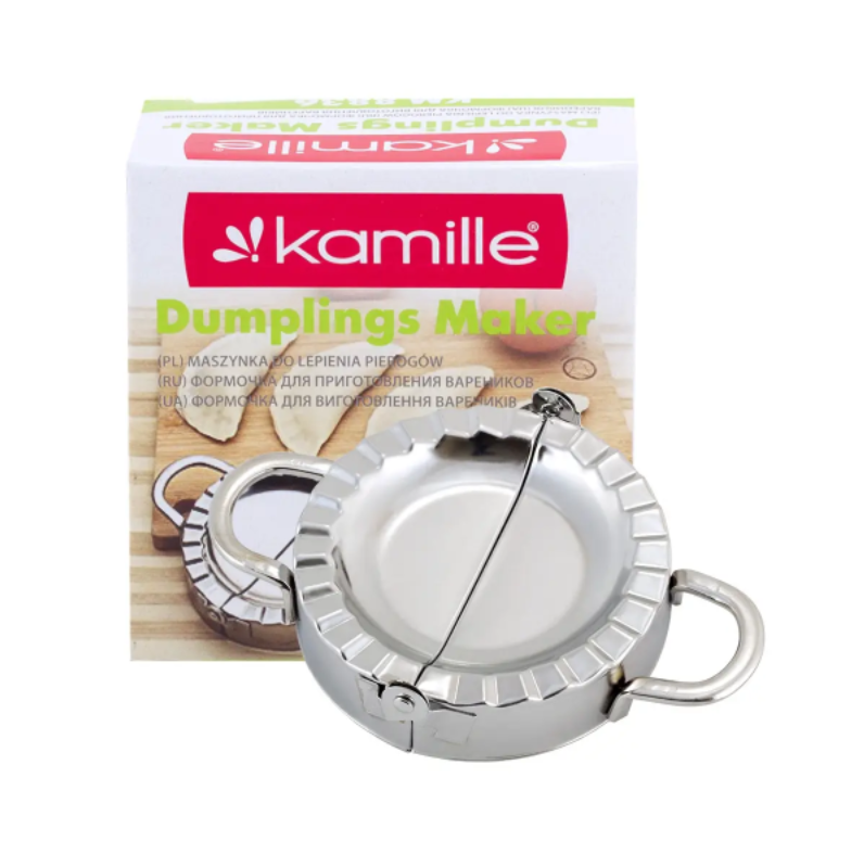 Форма для лепки вареников Kamille KM-8836 из нержавеющей стали 15х10х3,1 см (NA001852) - фото 3