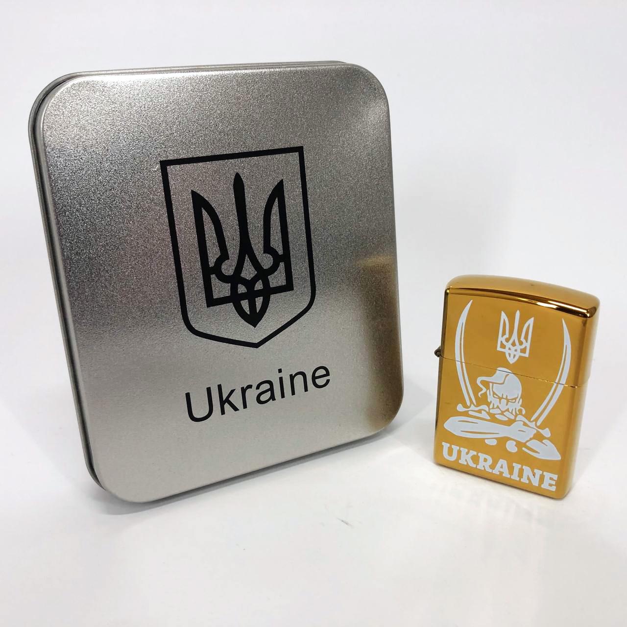 Зажигалка дуговая электроимпульсная USB Украина металлическая коробка Золотой (HL-449) - фото 7 Зажигалка дуговая электроимпульсная USB Украина металлическая коробка Золотой (HL-449) - фото 7